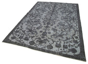 Vintage Cotton Wool Rug - Handmade Grey Wool Area Rug 6'3'' x 9'1''