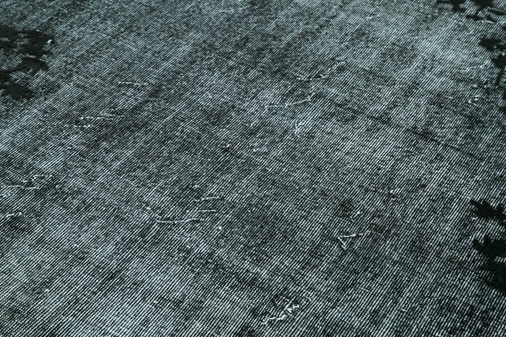 Vintage Wool Area Rug – Hand Woven Black Cotton Wool Carpet 5'4''x8'7''