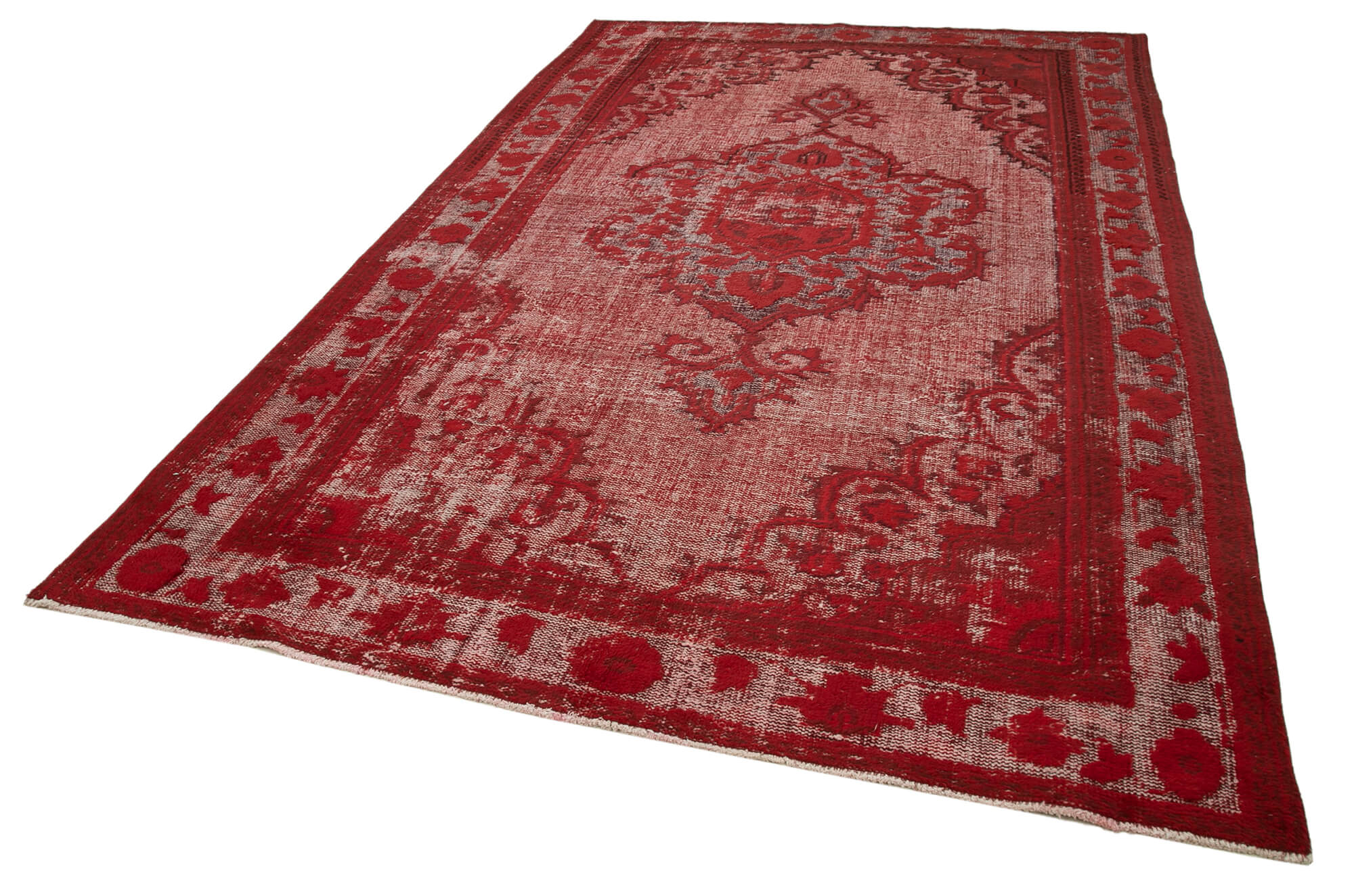 Vintage Cotton Wool Rug - Handmade Area Rug 7'1'' x 11'2'' | Turkish Wool Carpet