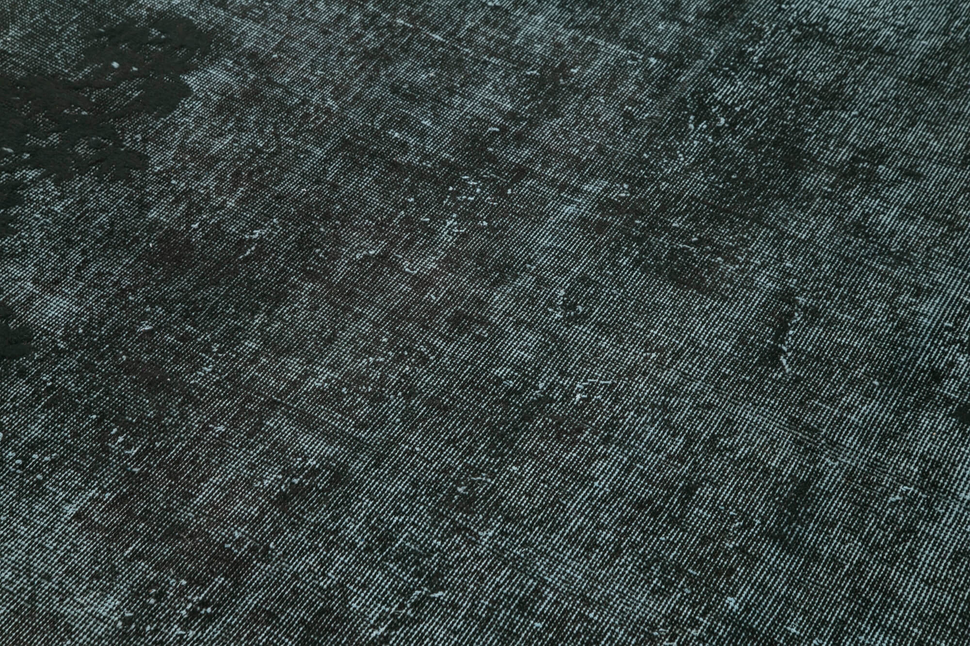 Vintage Wool Area Rug – Hand Woven Rug Cotton Wool Carpet 4'9''x8'0'' Black Handmade