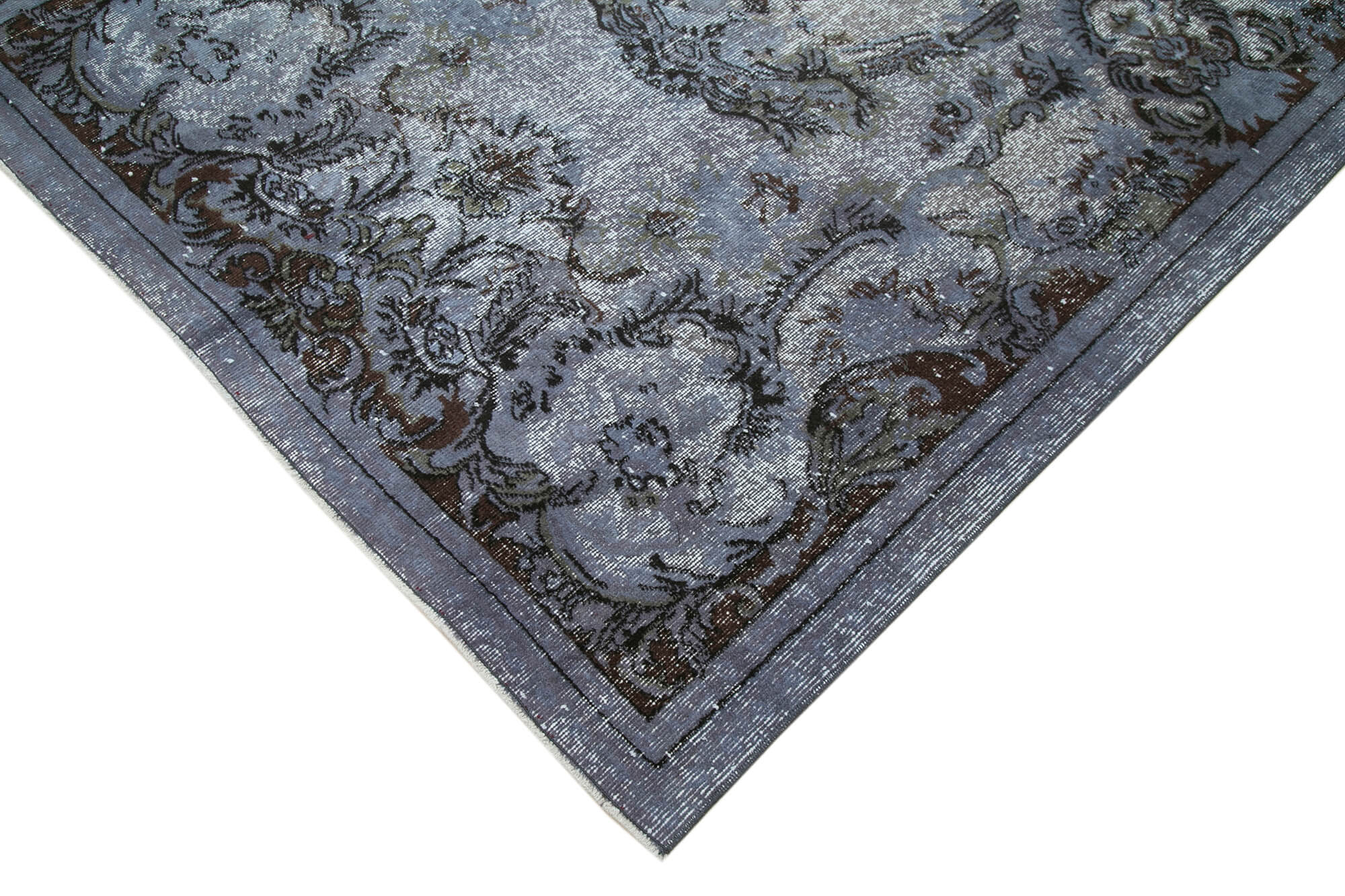Vintage Wool Area Rug – Handmade Cotton Rug, Turkish Hand Knotted Carpet 5'1''x8'8''