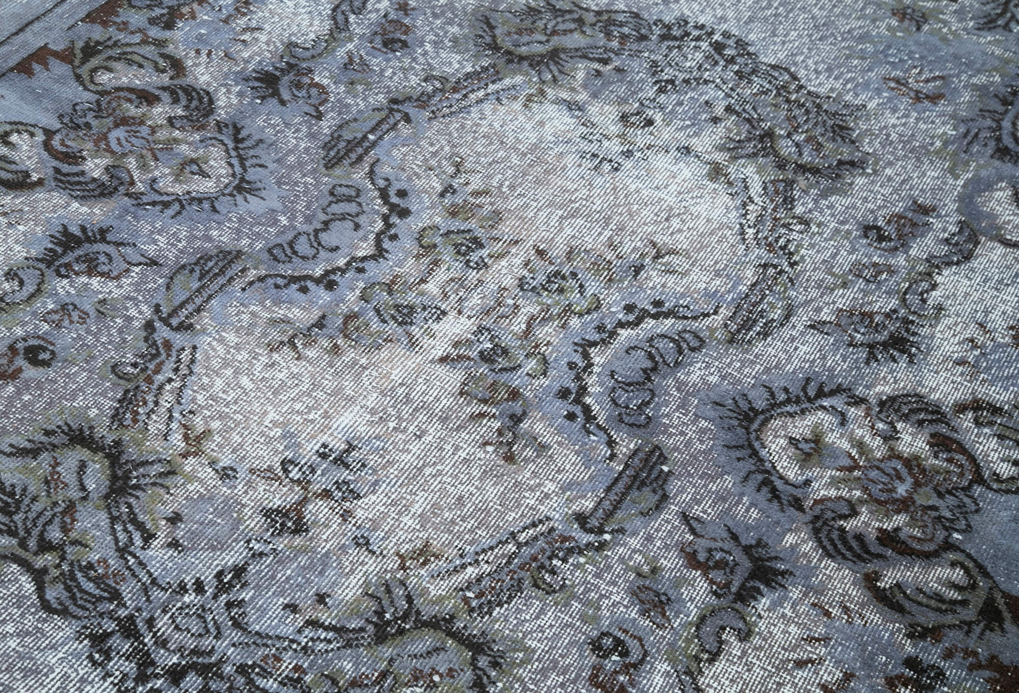 Vintage Wool Area Rug – Handmade Cotton Rug, Turkish Hand Knotted Carpet 5'1''x8'8''