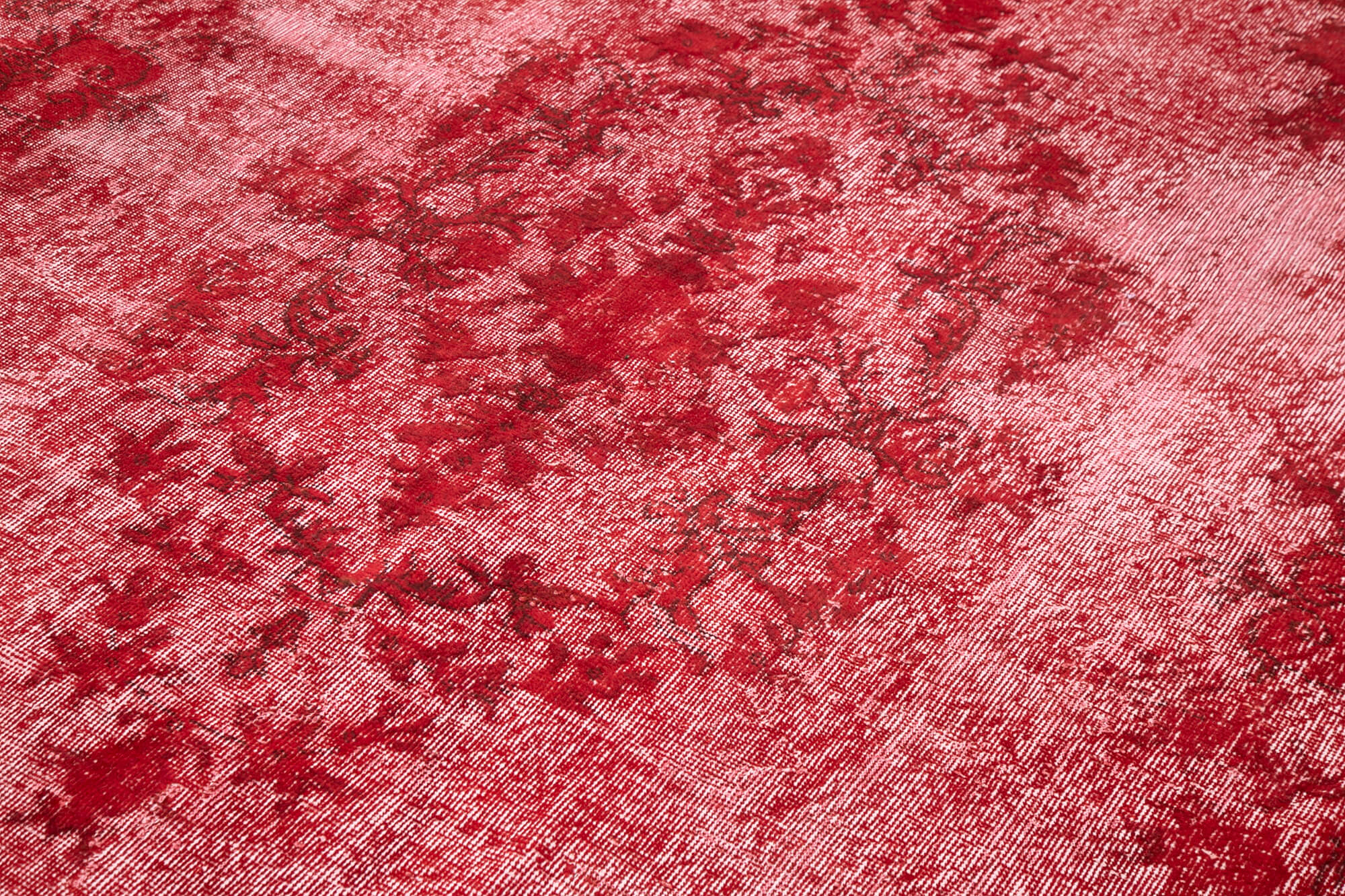 Vintage Wool Area Rug - Handmade Cotton Rug, Red Wool Carpet 6'8''x10'2''