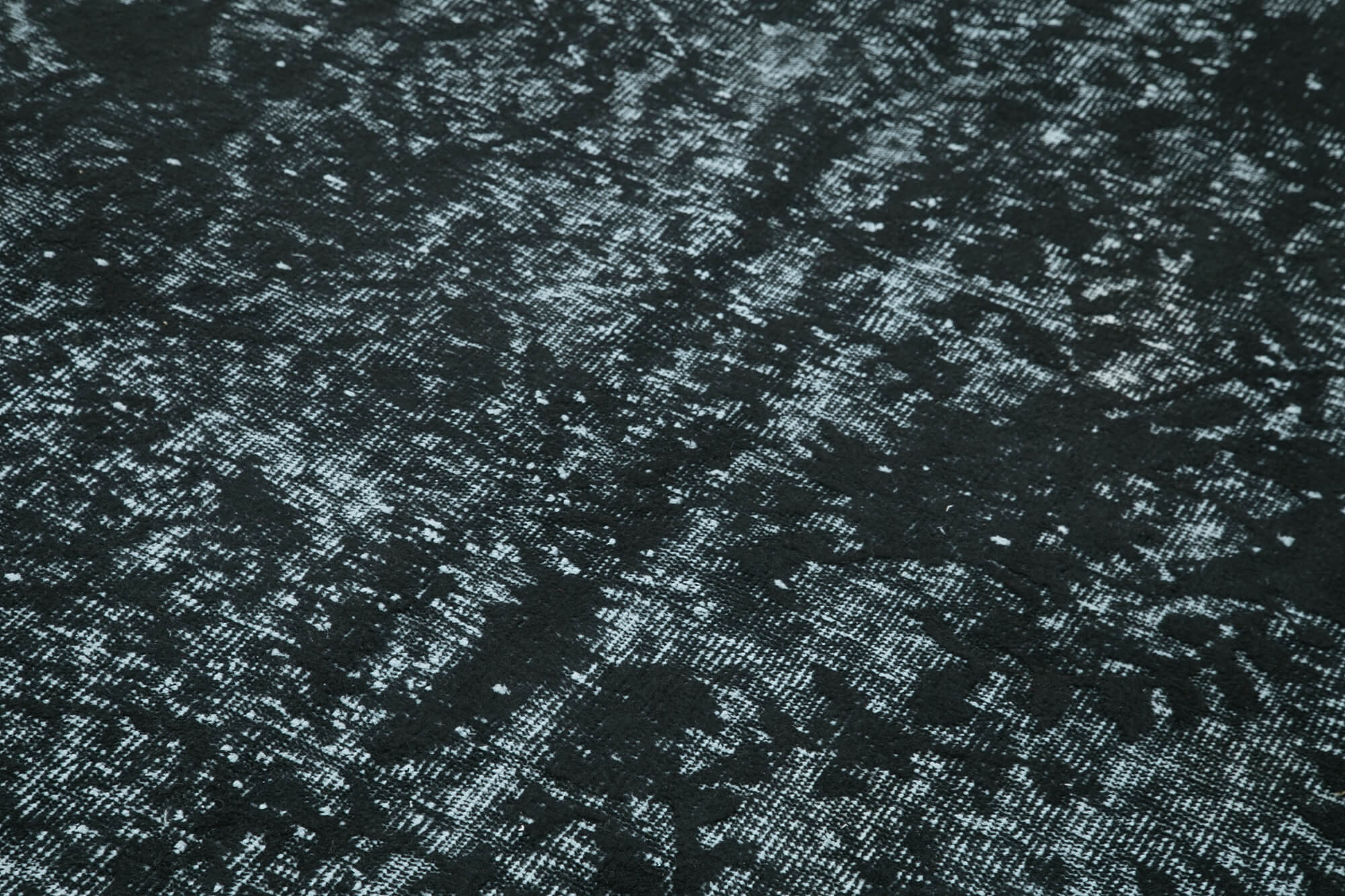 Vintage Handmade Area Rug – Turkish Black Cotton Wool Carpet 5'7''x9'6''