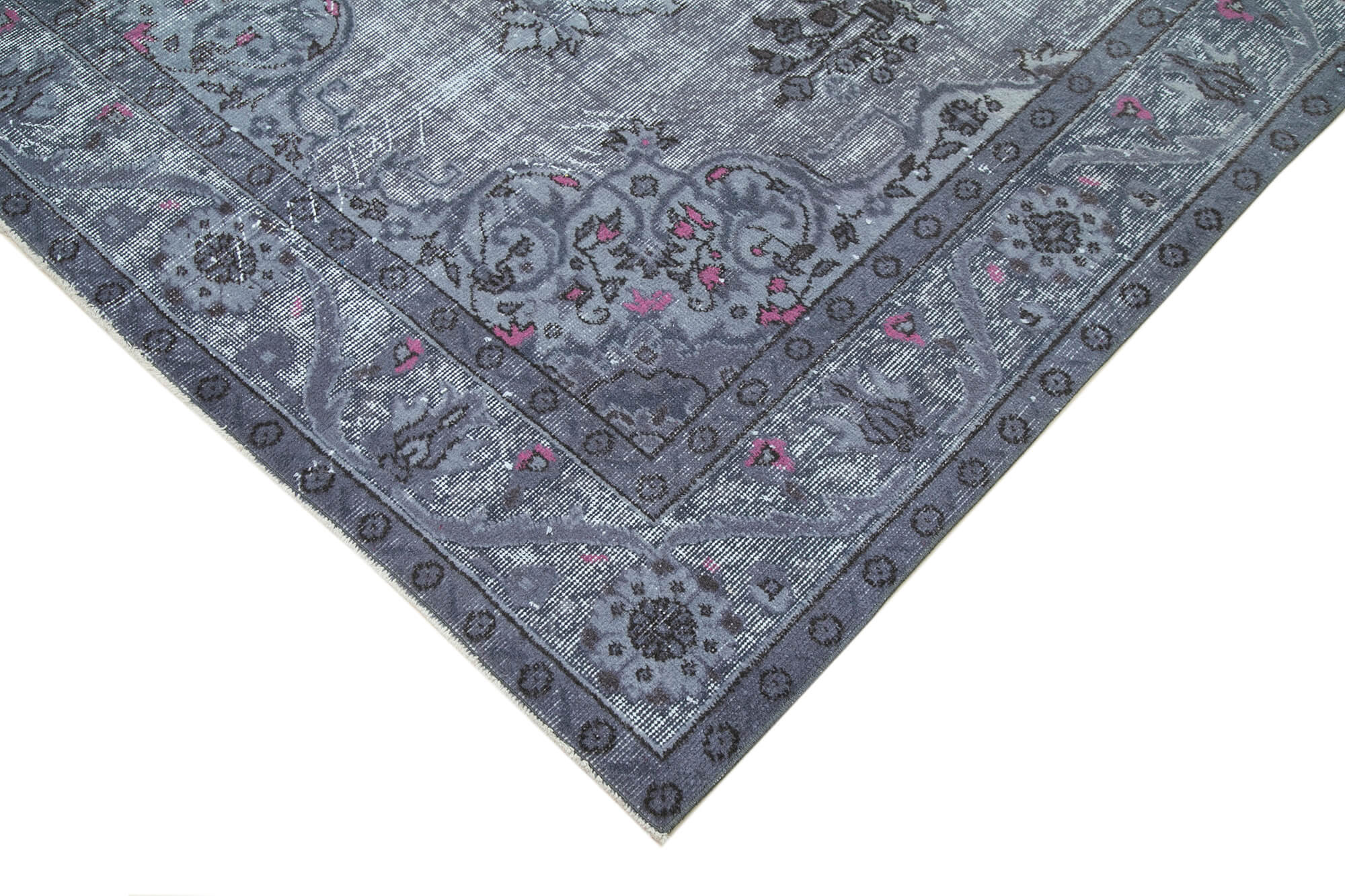Handmade Vintage Area Rug - Turkish Hand Knotted Wool & Cotton Carpet 5'6''x9'4''