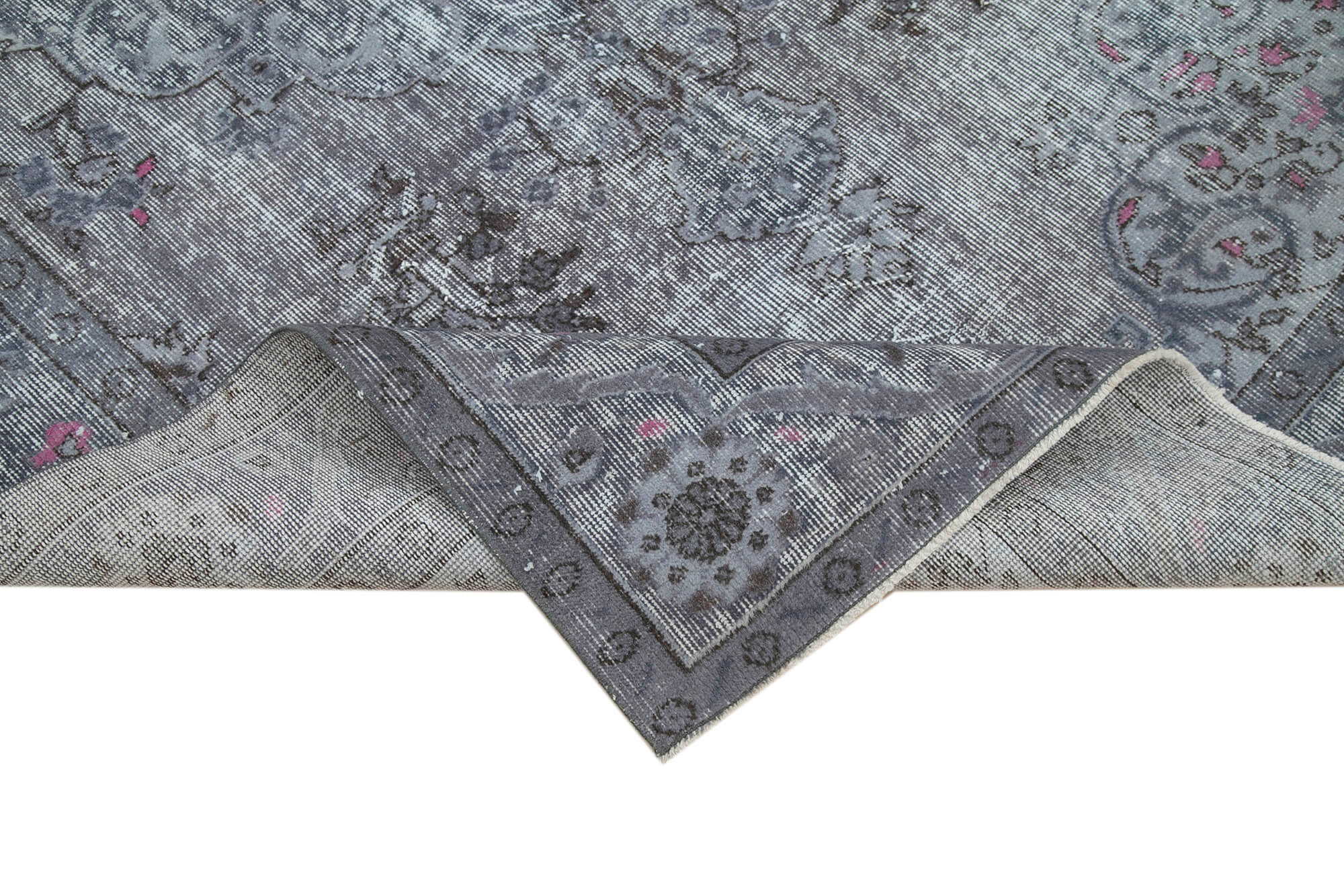 Handmade Vintage Area Rug - Turkish Hand Knotted Wool & Cotton Carpet 5'6''x9'4''