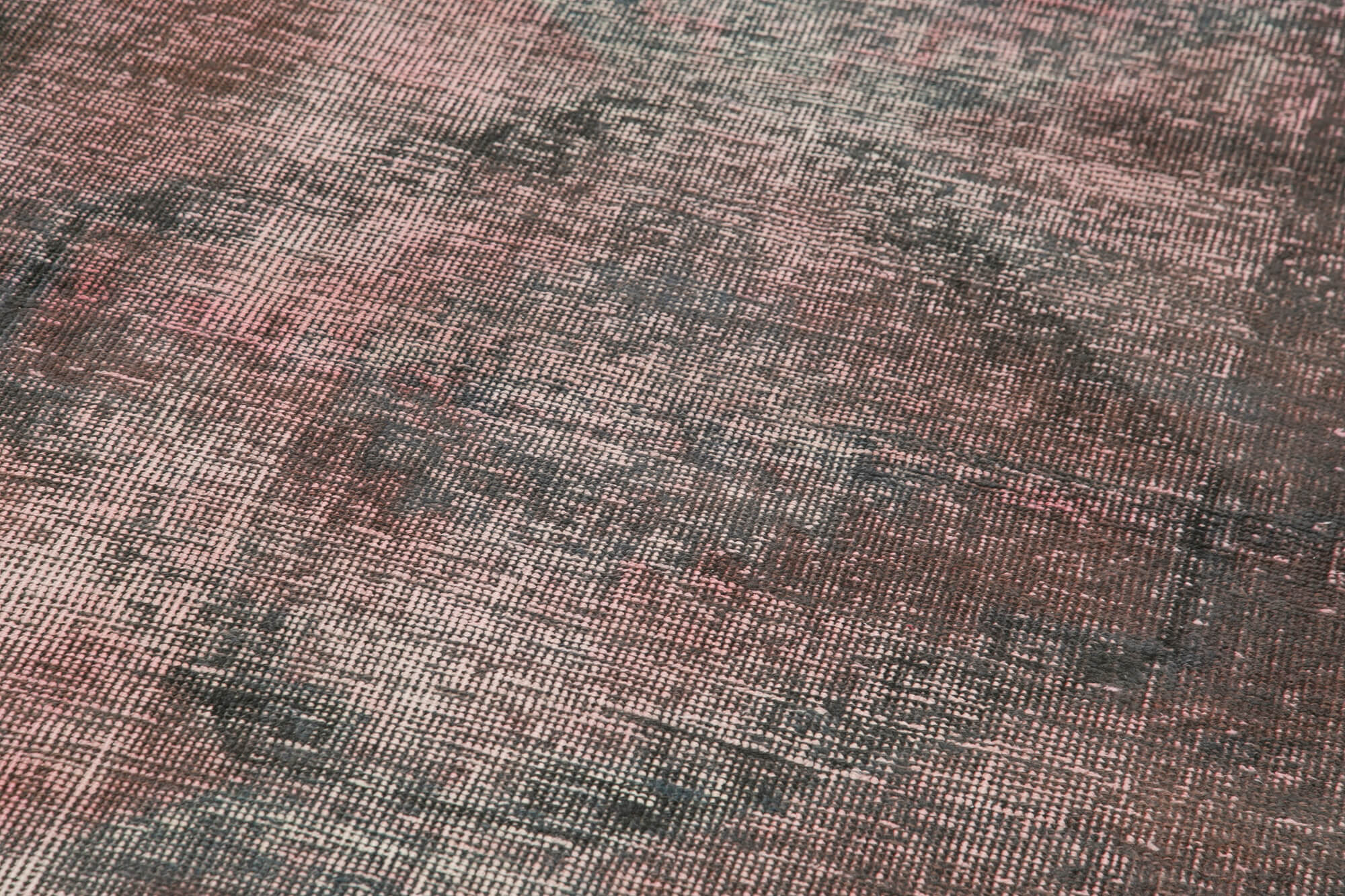 Handmade Wool Area Rug - Zile Grey Vintage Cotton Wool Blend 3'7''x12'2''