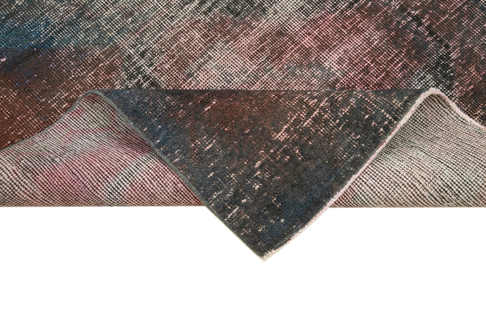 Handmade Wool Area Rug - Zile Grey Vintage Cotton Wool Blend 3'7''x12'2''