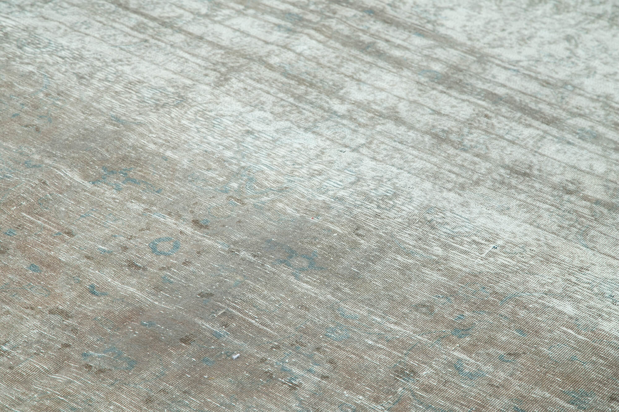 Handmade Wool Area Rug – Persian Grey 9'8''x12'7'' Classic Cotton Vintage Carpet