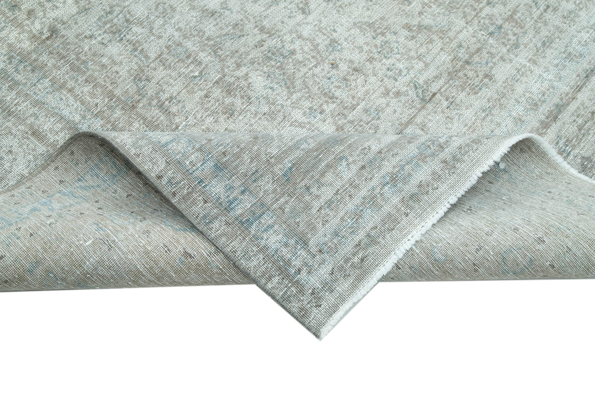 Handmade Wool Area Rug – Persian Grey 9'8''x12'7'' Classic Cotton Vintage Carpet