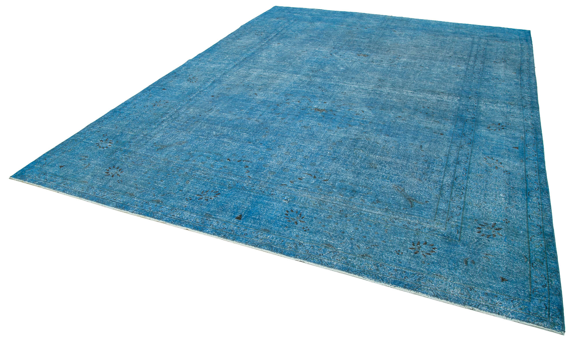 Handmade Persian Area Rug – Classic Blue Rug Cotton Wool, Traditional Hand Knotted Carpet 9'6"x12'7"