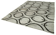 Handmade Wool Area Rug - Geometric Cotton Wool Rug 7x10 Feet Durable Turkish Vintage Carpet