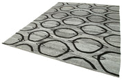 Handmade Area Rug - Geometric Turkish Wool & Cotton Vintage Carpet 8'2''x10'4''