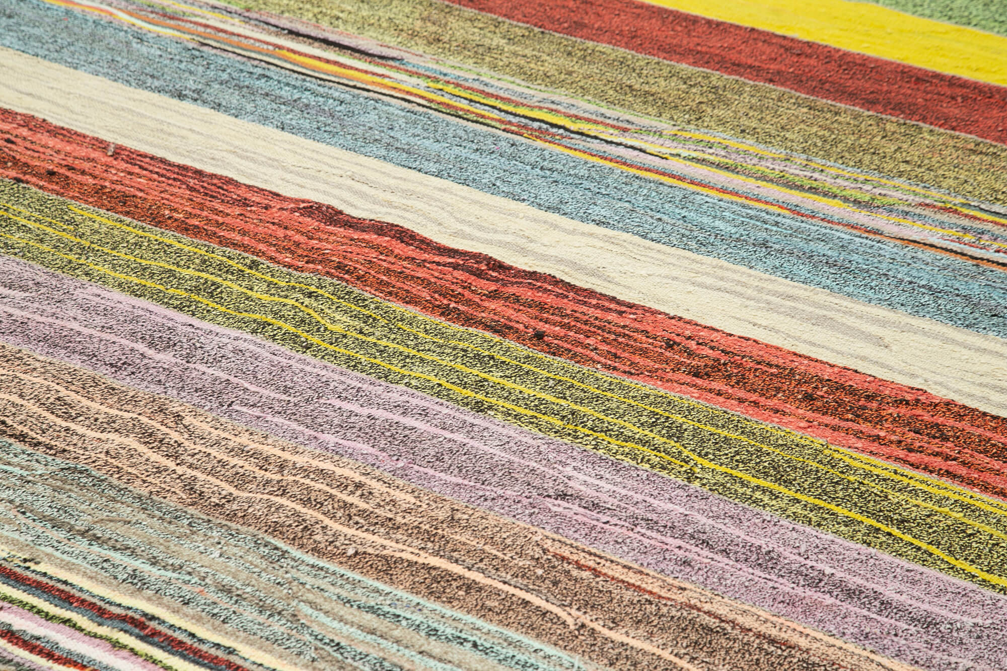 Handmade Area Rug – Geometric Cotton Wool Rug, Vintage Turkish Carpet 8'7''x11'