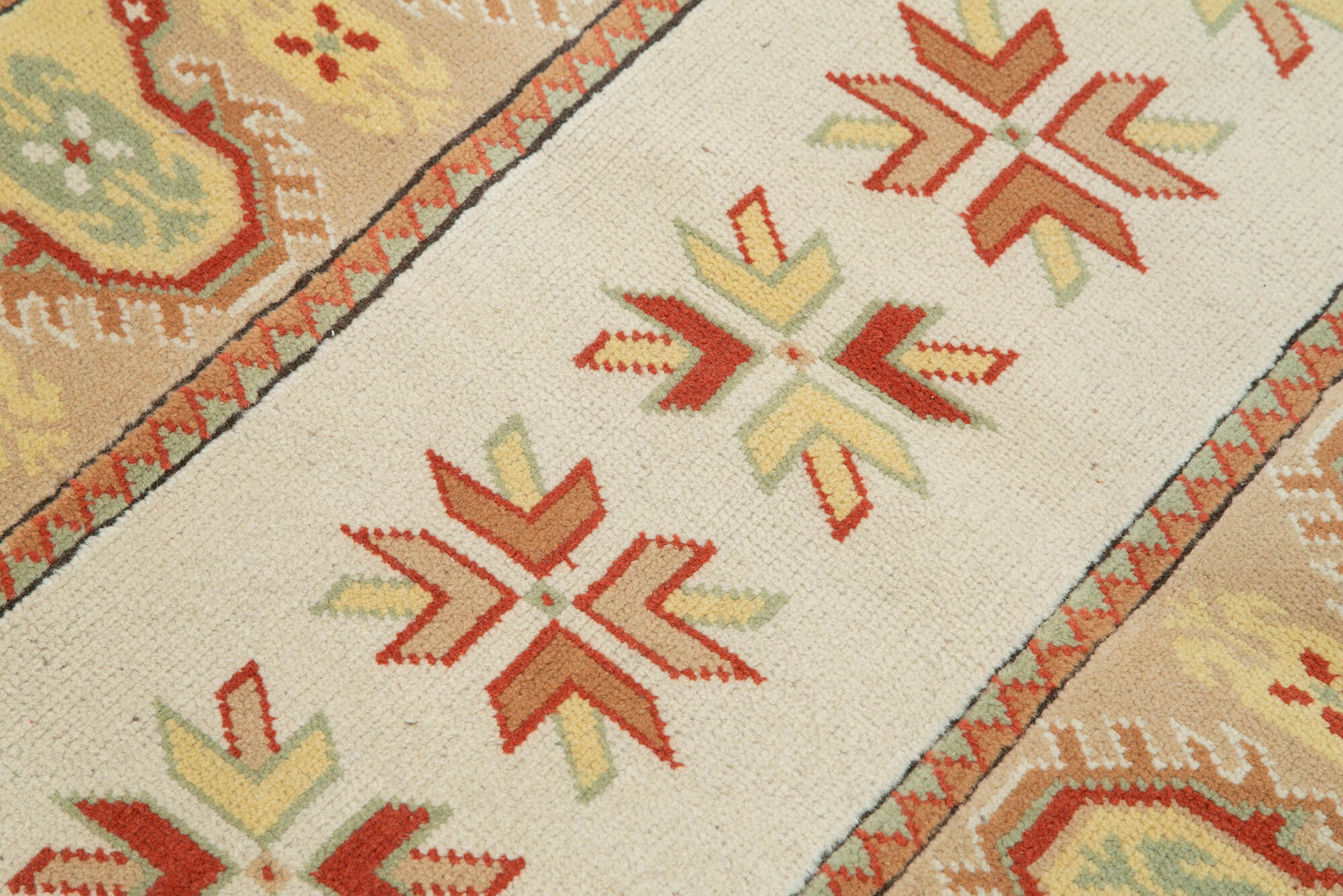 Handmade Area Rug – Classic Beige Wool Cotton Turkish Woven Carpet 2'9''x4'2''