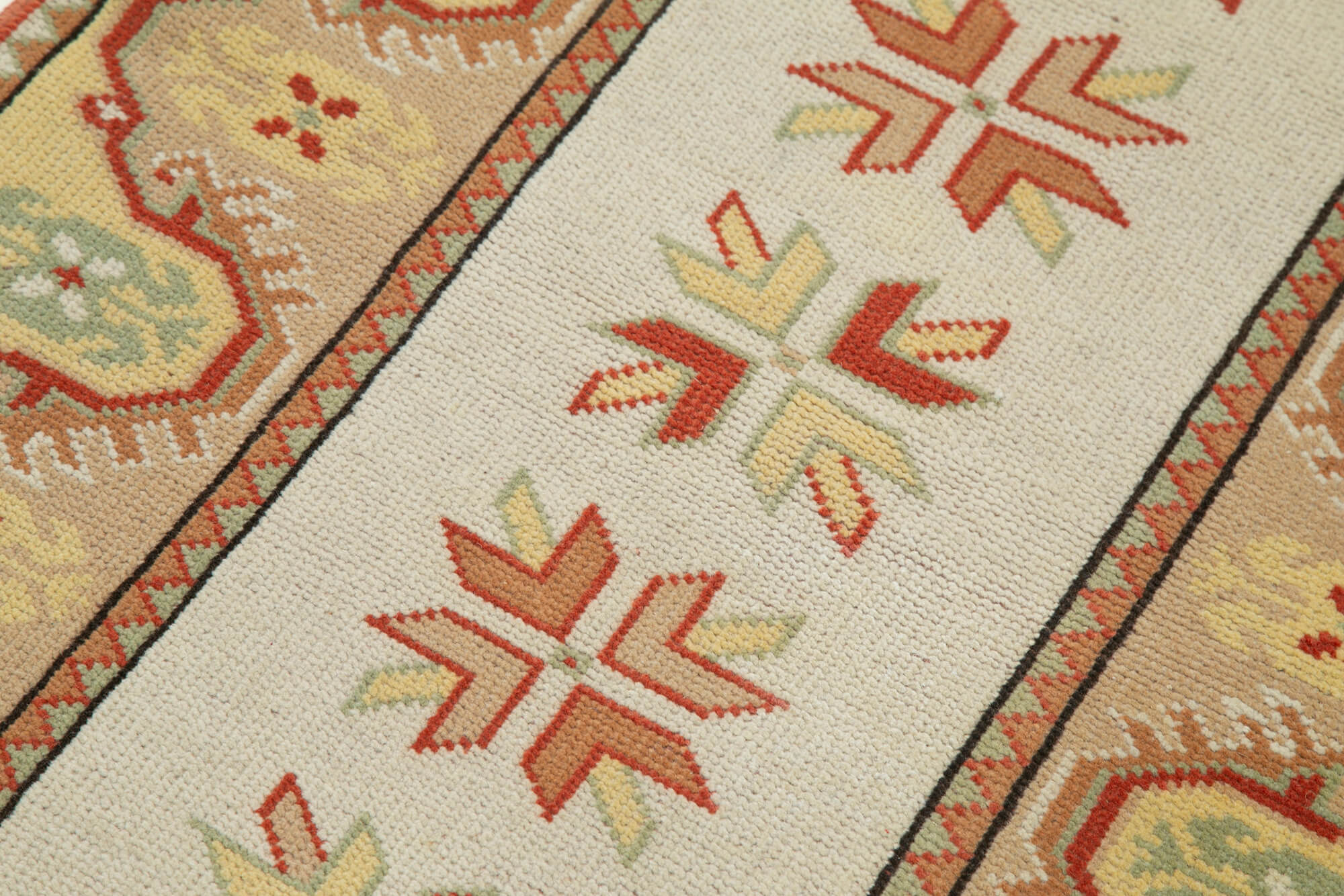Handmade Wool Area Rug – Classic Beige Cotton Wool Rug 2'9'' x 4'4'' by Agacan