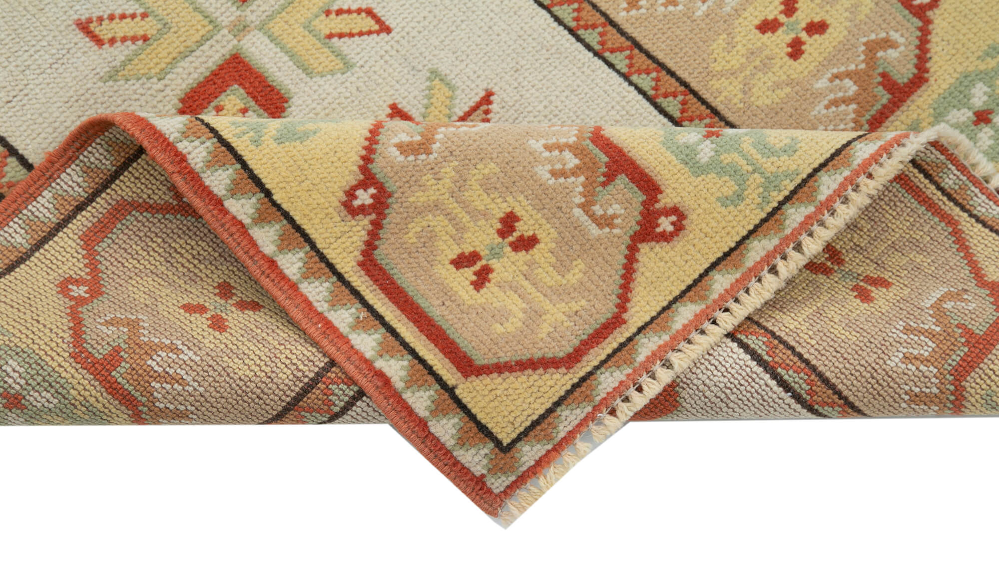 Handmade Wool Area Rug – Classic Beige Cotton Wool Rug 2'9'' x 4'4'' by Agacan