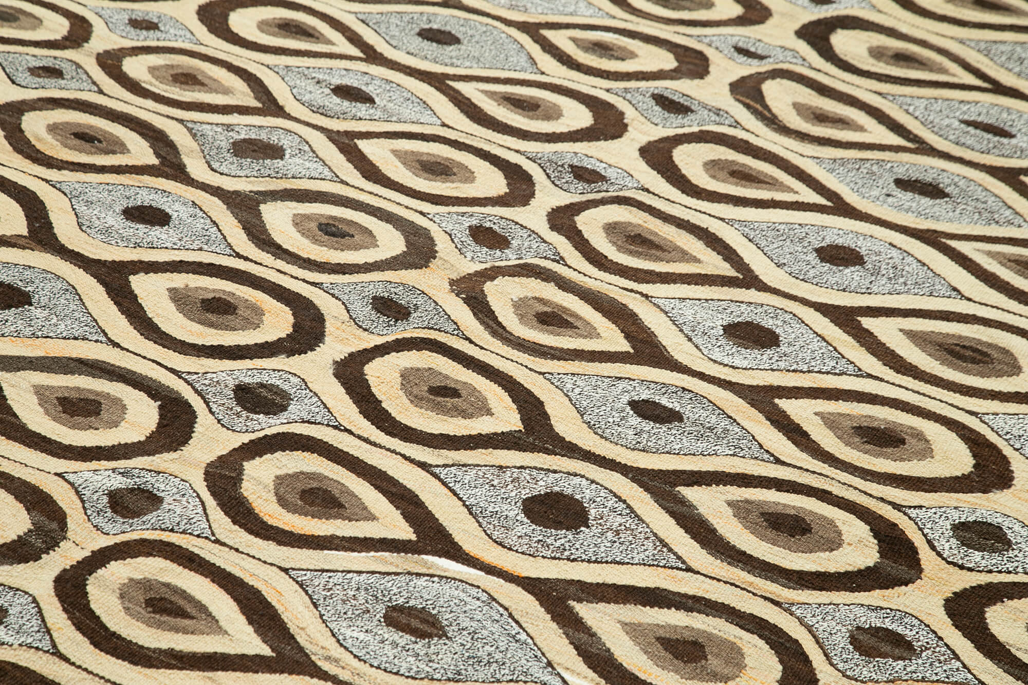 Scrap Pink Geometric Cotton Wool Handmade Area Rug 8'1'' x 10'8''