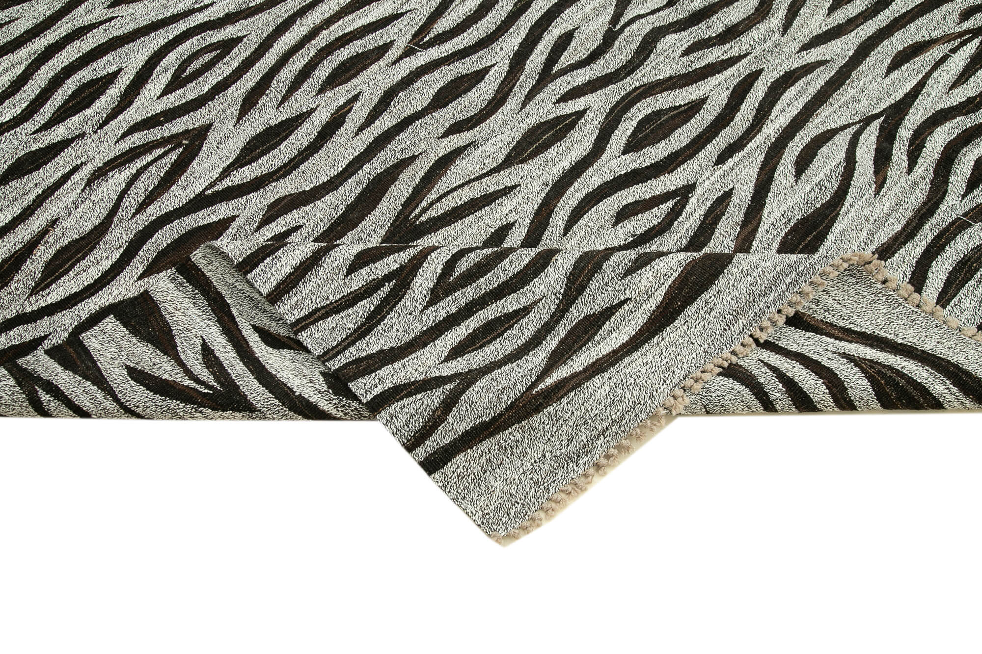 Handmade Area Rug – Blue Geometric Cotton Wool Vintage Handwoven Carpet 8'2"x10'8"