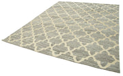 Handmade Area Rug – Geometric Cotton Wool Vintage Turkish Carpet 8'x10'