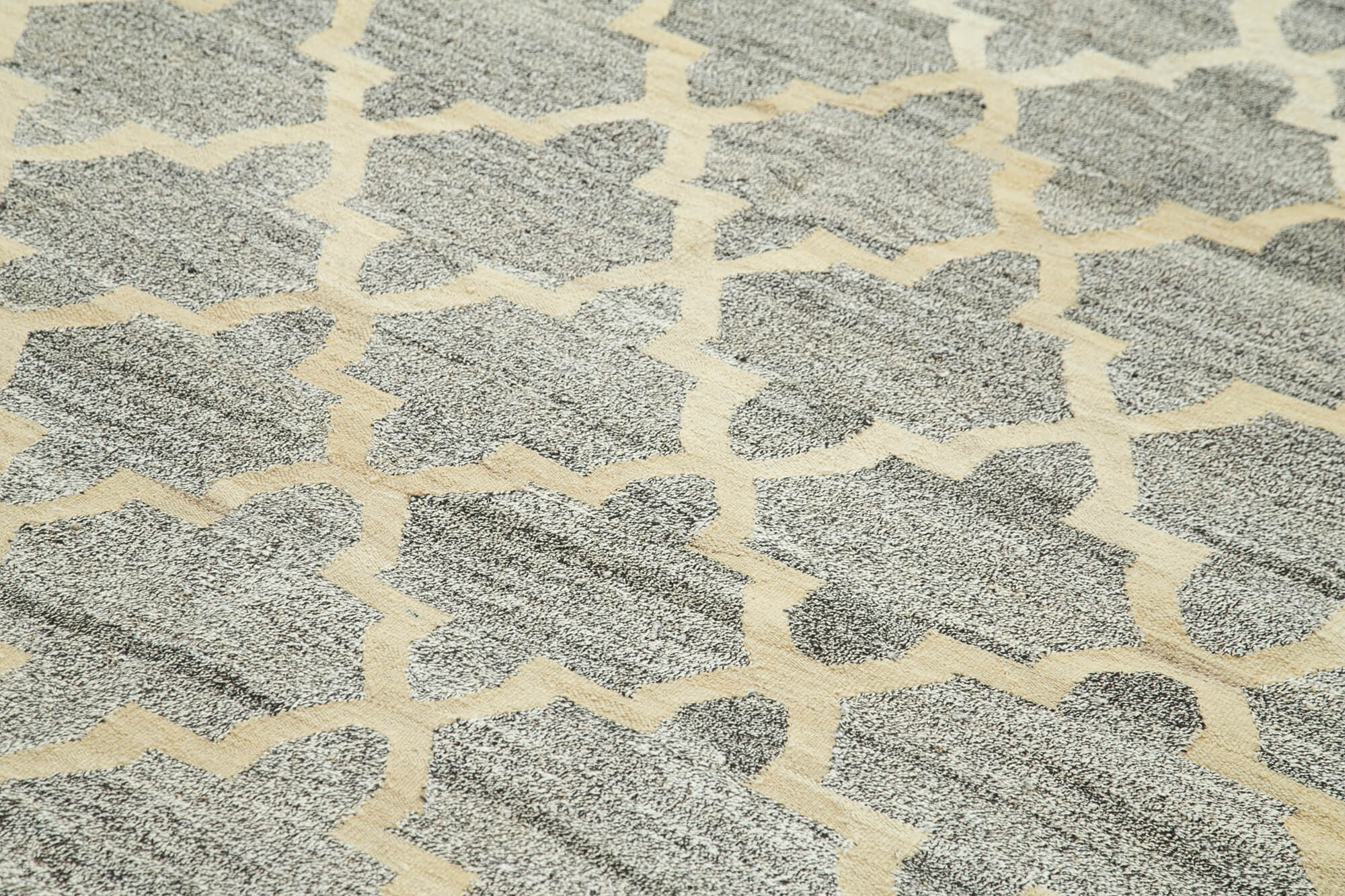 Handmade Area Rug – Geometric Cotton Wool Vintage Turkish Carpet 8'x10'
