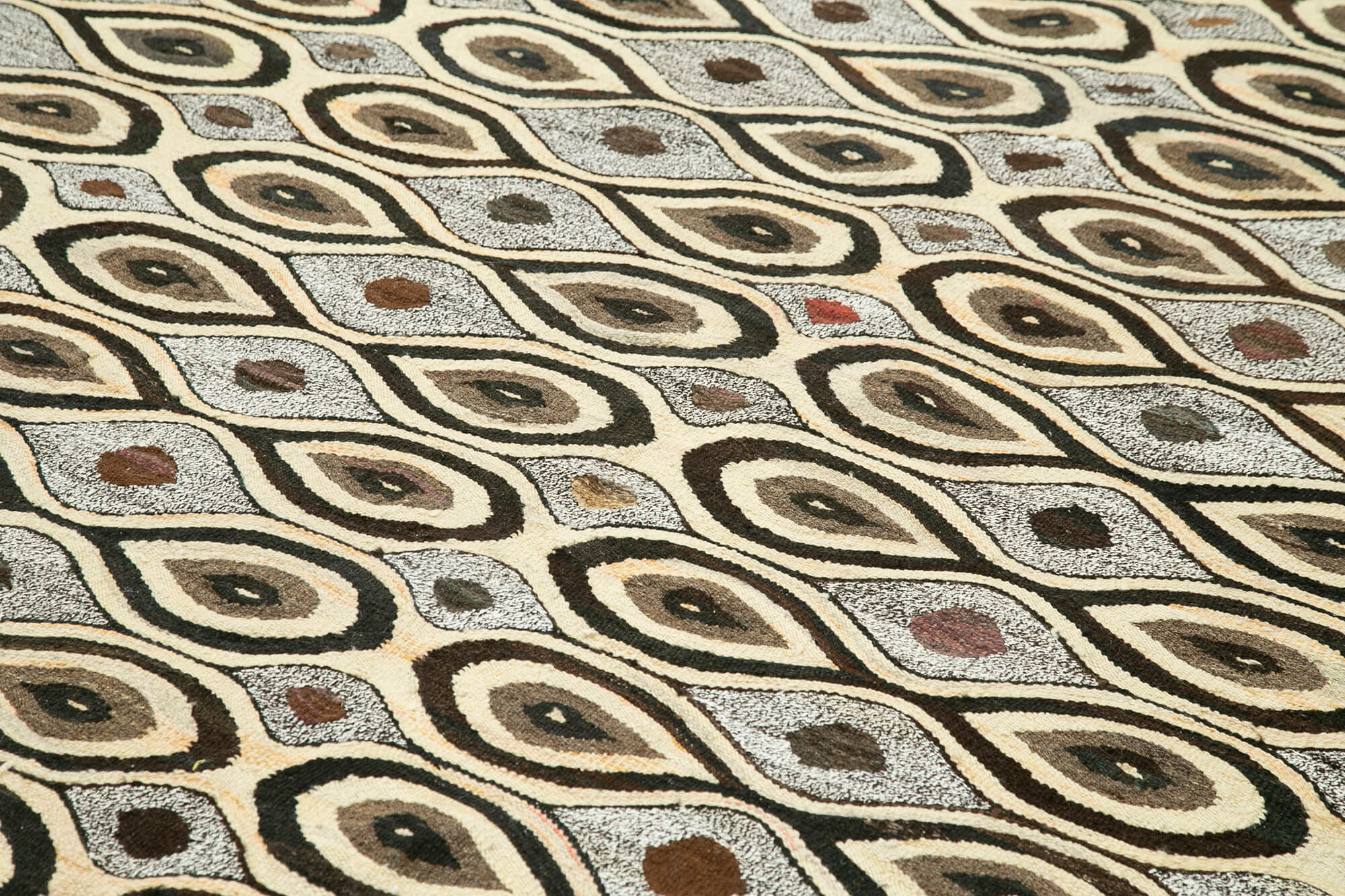 Scrap Grey Geometric Cotton Wool Handmade Area Rug 7'10'' x 10'0''