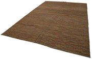 Handmade Area Rug - Blue Geometric Turkish Wool Carpet 8'4''x11'10'' Classic Home Decor