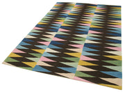 Handmade Wool Area Rug | Durable Geometric Cotton Wool Rug 5'10'' x 8'2''