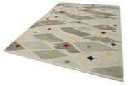 Handmade Wool Area Rug – Vintage Geometric Cotton Wool Carpet 6'9''x9'6''