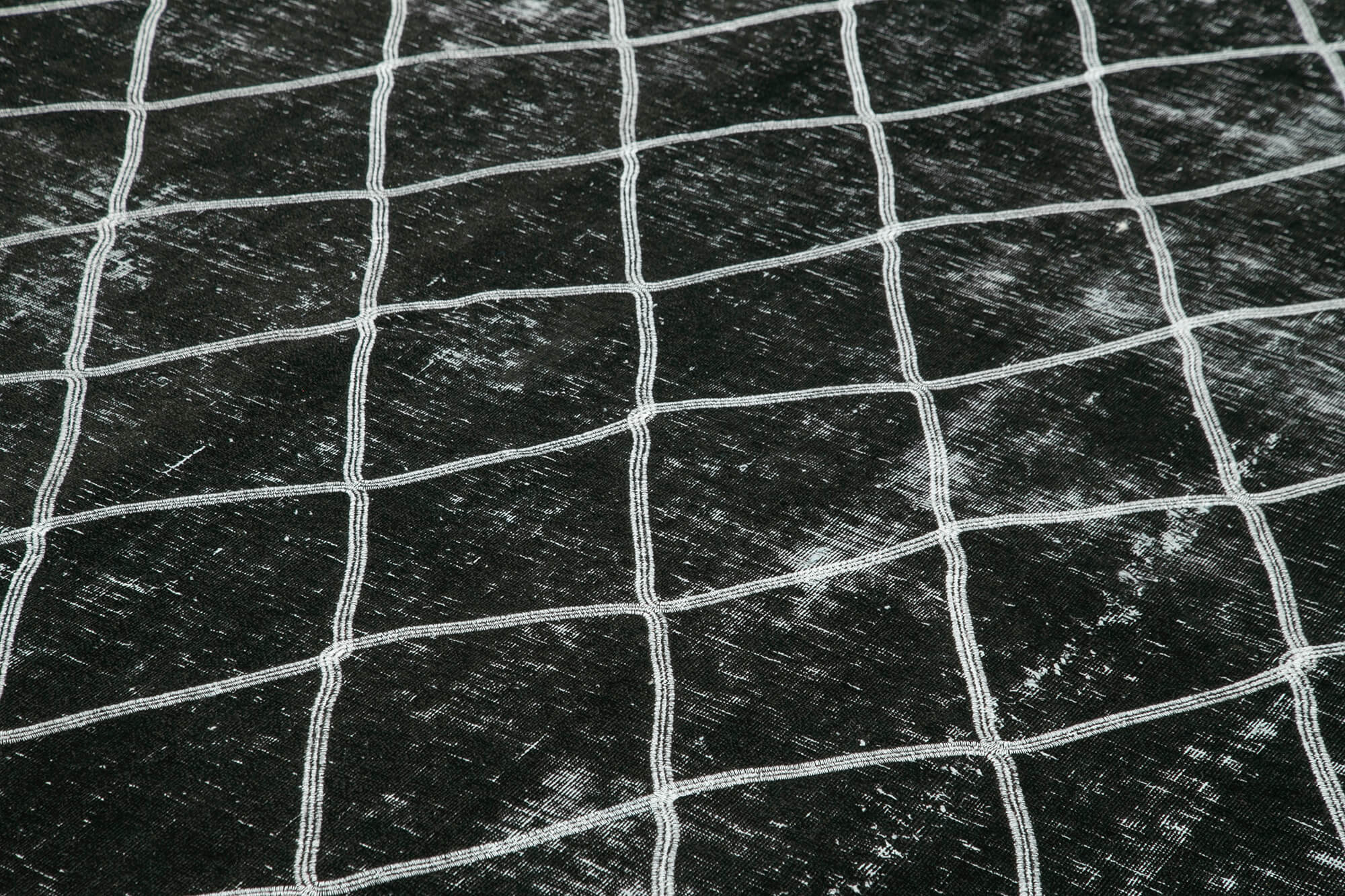 Handmade Geometric Rug – Black Wool Area Rug With Modern Design 9'11''x12'1''