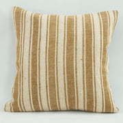 Ethnic Wool Pillow - Handmade Brown Wool Cushion With Zipper Cover 1.8 x 1.8