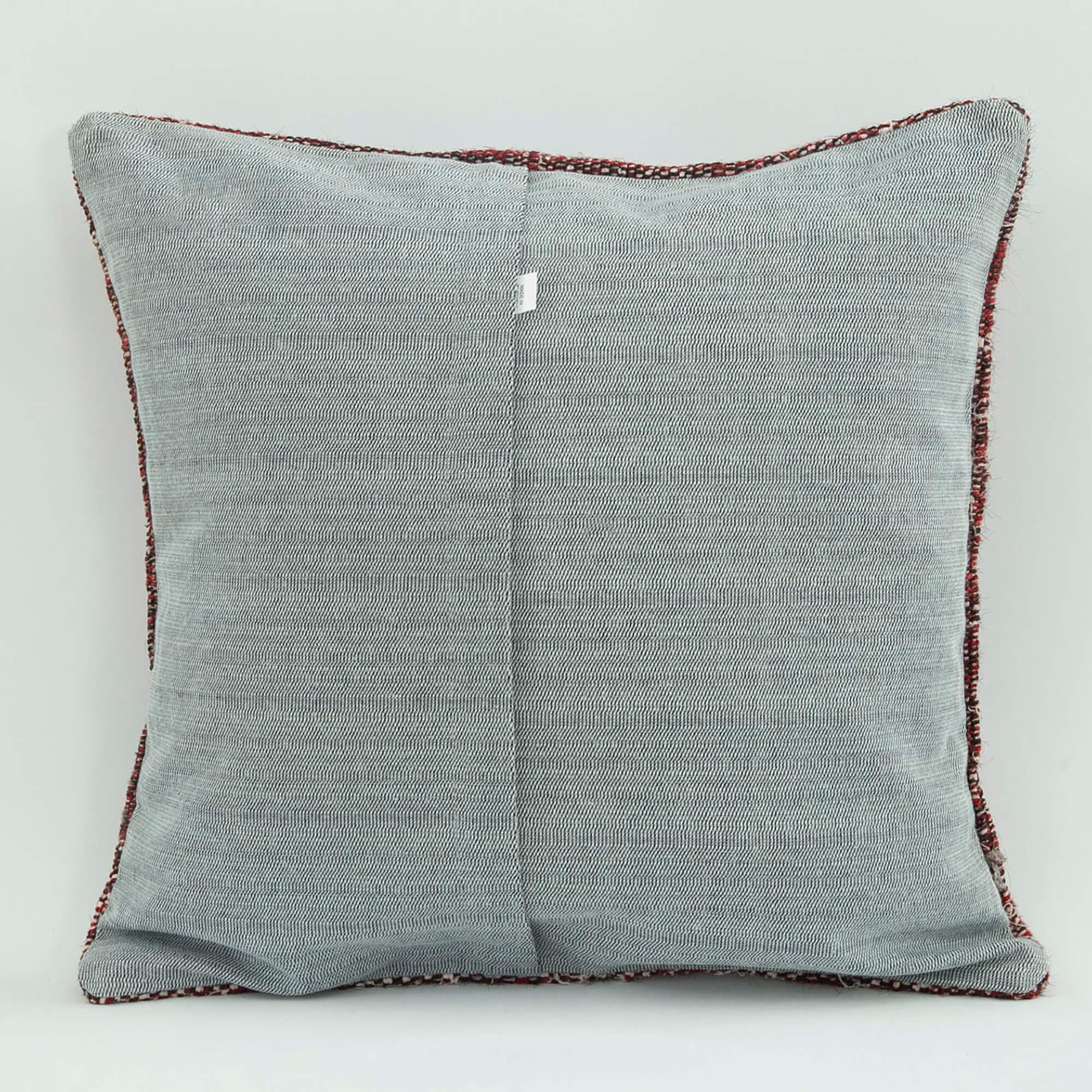 Red Wool Pillowcase - Handmade Ethnic Pillow Cover 1'8'' x 1'8'' | Agacan Zipper Cushion