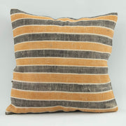 Ethnic Wool Pillowcase - Handmade Orange Decorative Pillow Cover with Zipper