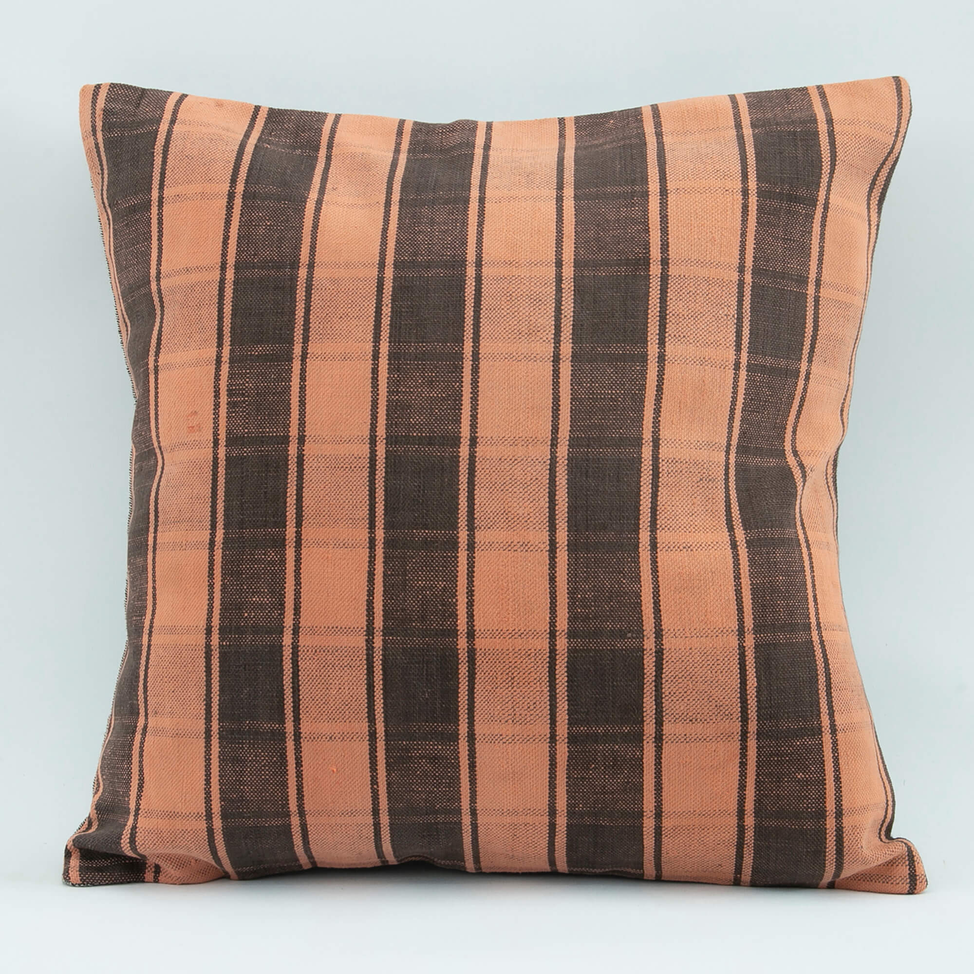 Ethnic Wool Pillow Case – Handmade Orange Wool Cushion Cover With Zipper