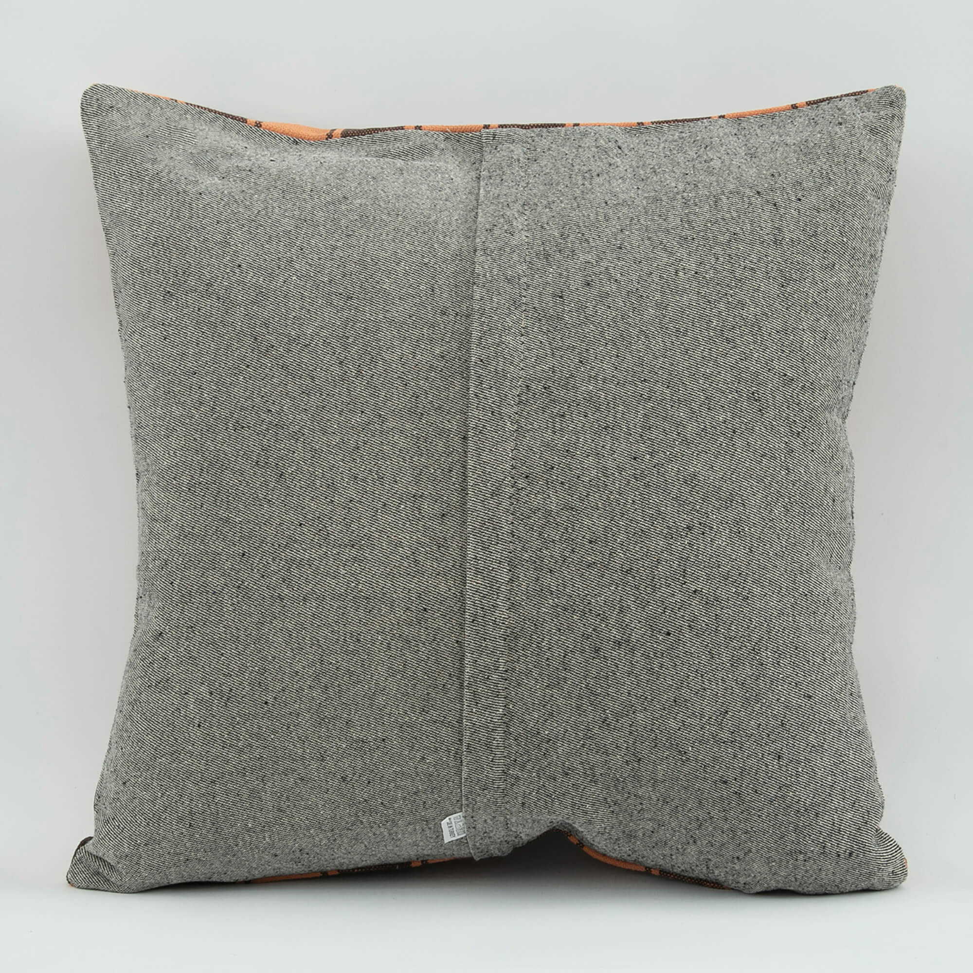 Ethnic Wool Pillow Case – Handmade Orange Wool Cushion Cover With Zipper