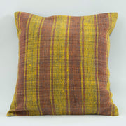 Wool Decorative Pillow - Emel Yellow Ethnic Pillow Case 18x18 Zipped Cover