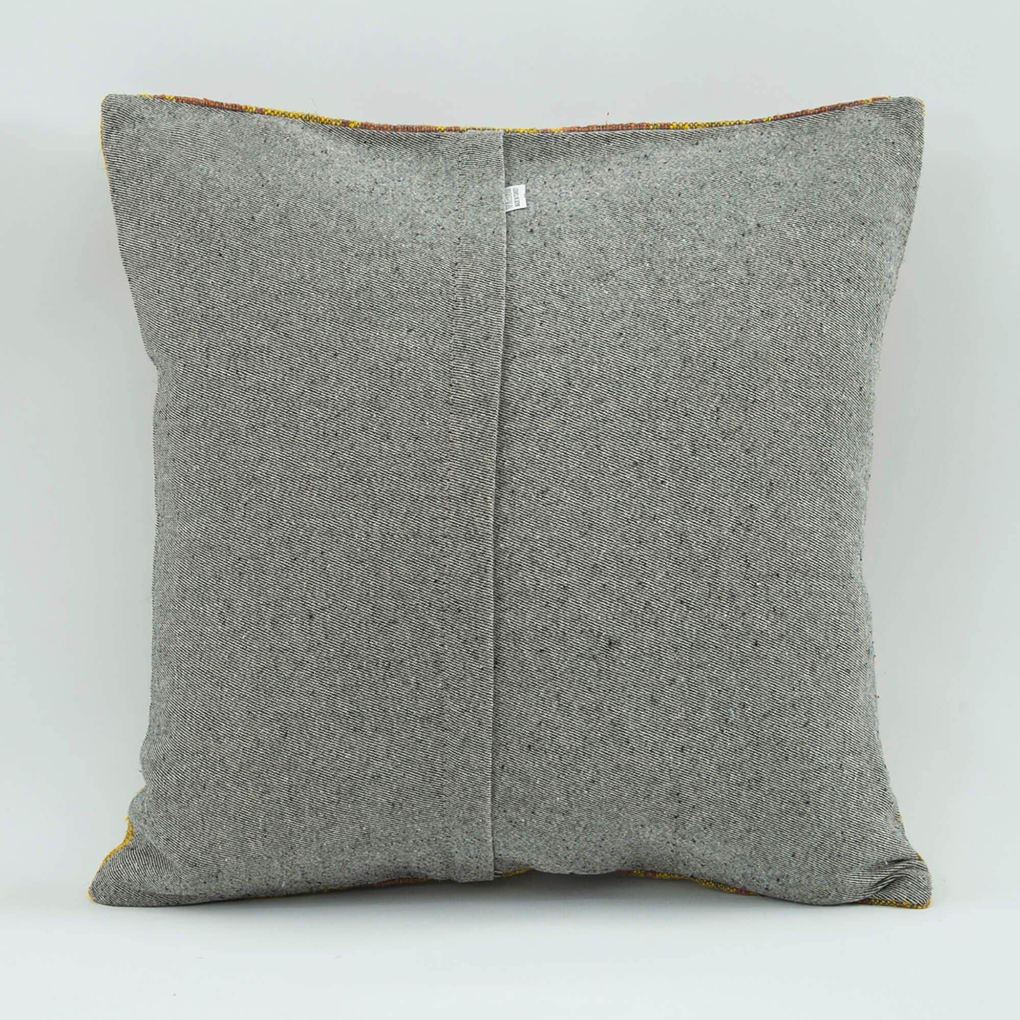 Wool Decorative Pillow - Emel Yellow Ethnic Pillow Case 18x18 Zipped Cover