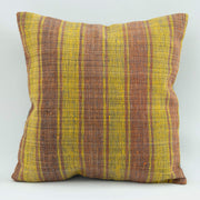 Yellow Wool Pillowcase - Ethnic Decorative Pillow Cover | Handmade 1.8 x 1.8 Feet