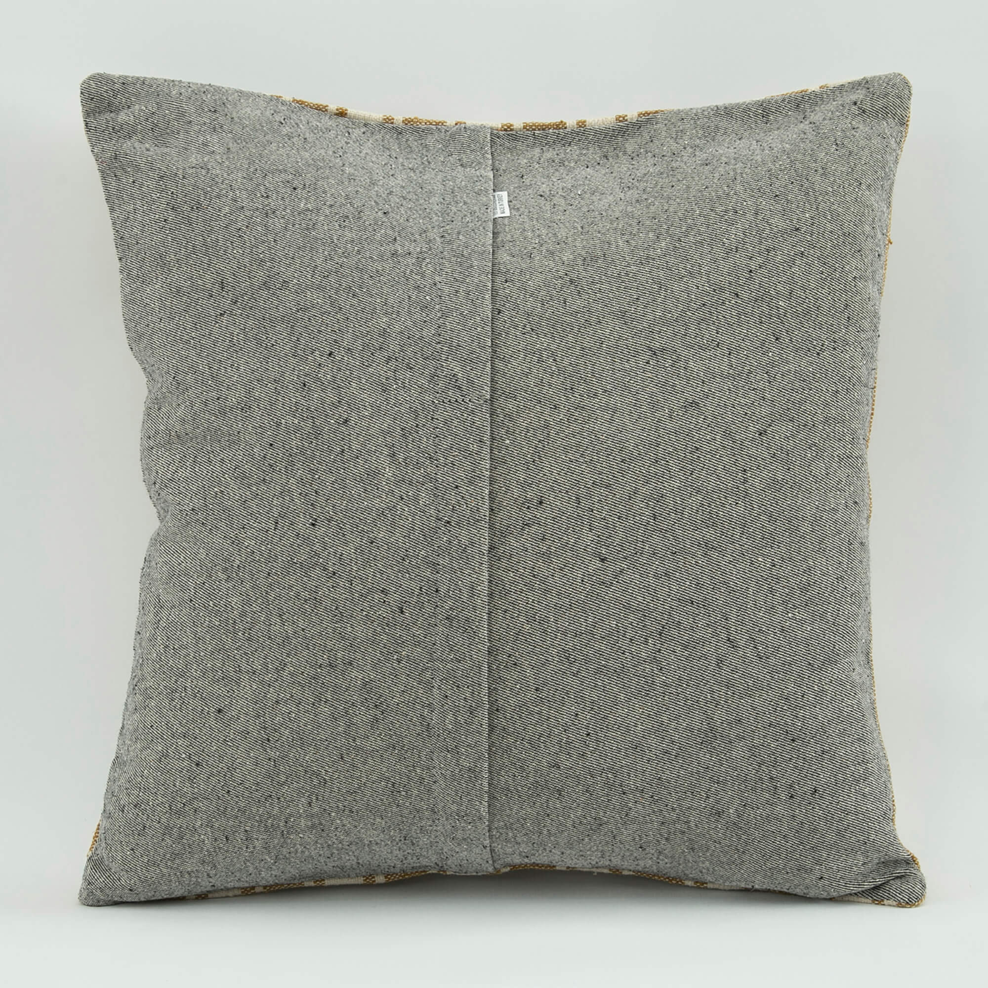 Wool Decorative Pillow - Emel Brown Ethnic Pillow Case 18x18 Zipper Cover