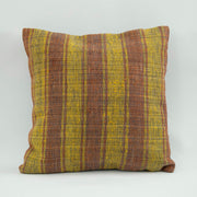 Yellow Wool Pillowcase - Handmade Ethnic Pillow Cover | Soft Square Cushion