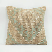 Emel Brown Ethnic Wool Decorative Pillow Case 1'8'' x 1'8''