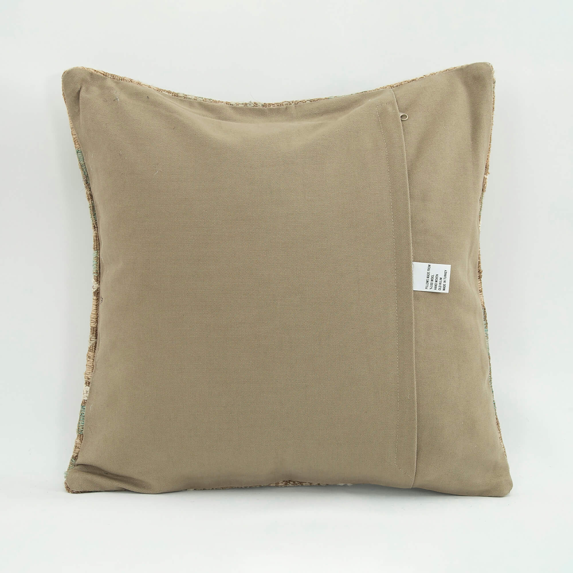 Emel Brown Ethnic Wool Decorative Pillow Case 1'8'' x 1'8''