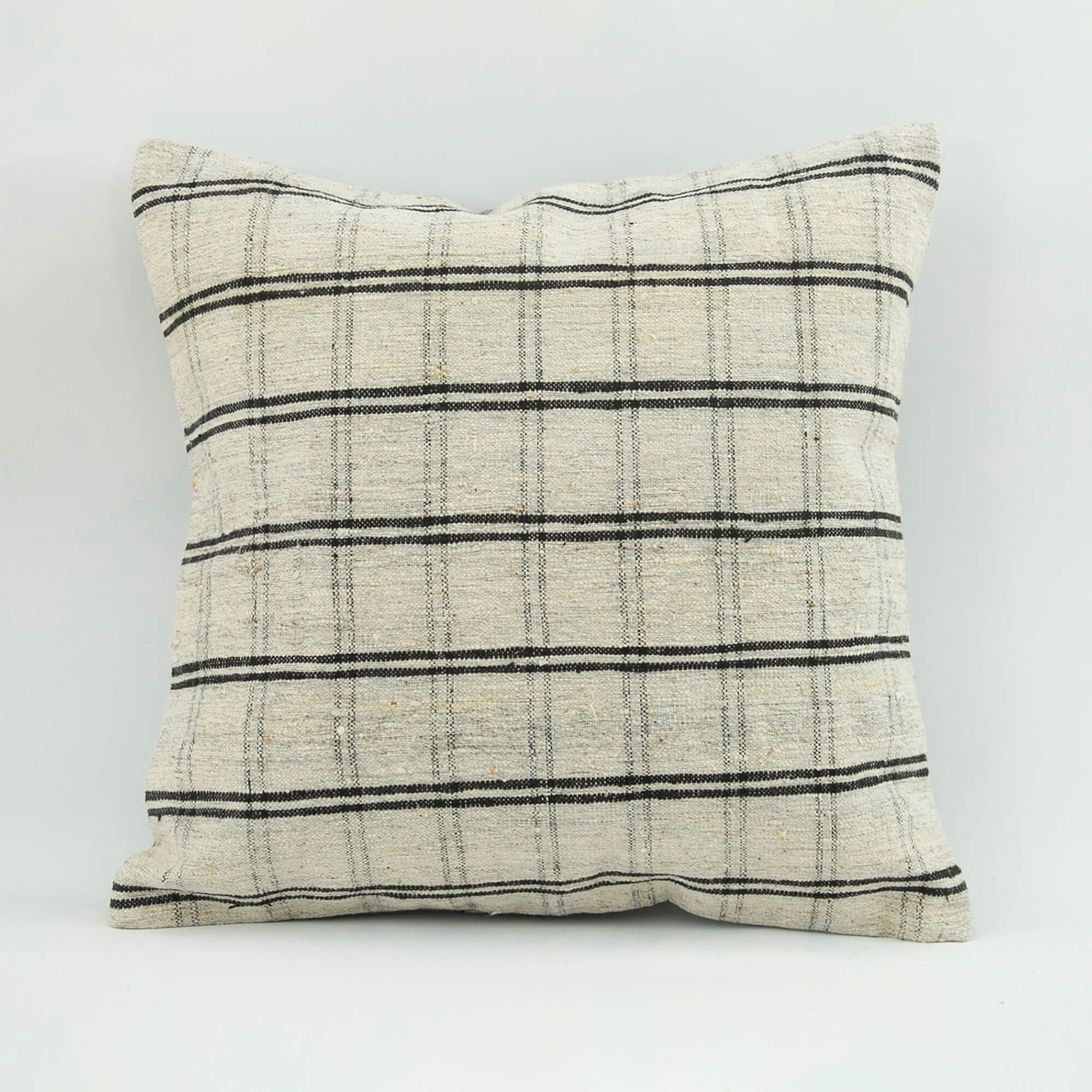 Wool Decorative Pillow Case - Beige Ethnic Cushion Cover With Zipper 18x18