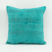 Wool Decorative Pillow – Handmade Ethnic Turquoise Cushion Cover 1'8'' x 1'8''