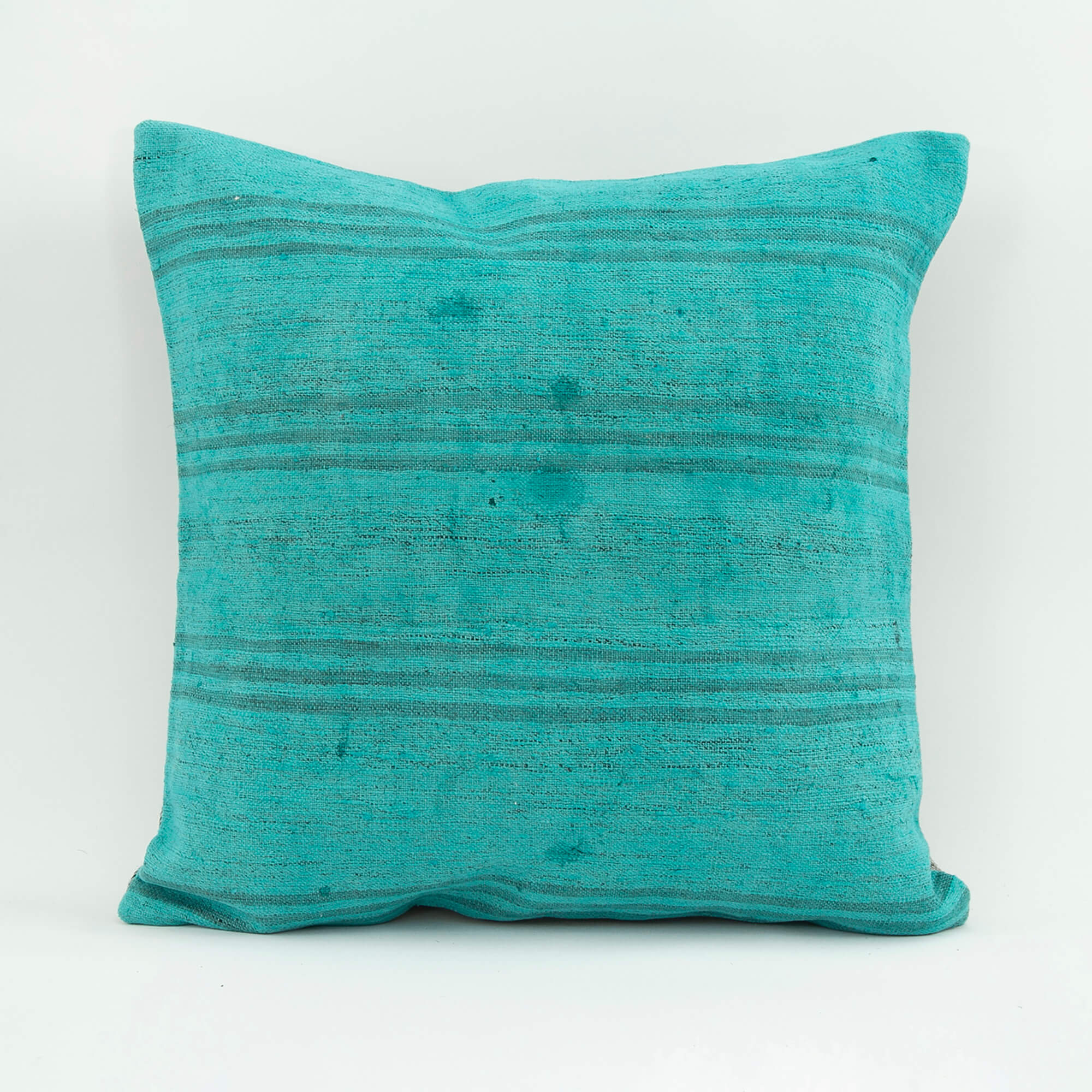Wool Decorative Pillow – Handmade Ethnic Turquoise Cushion Cover 1'8'' x 1'8''
