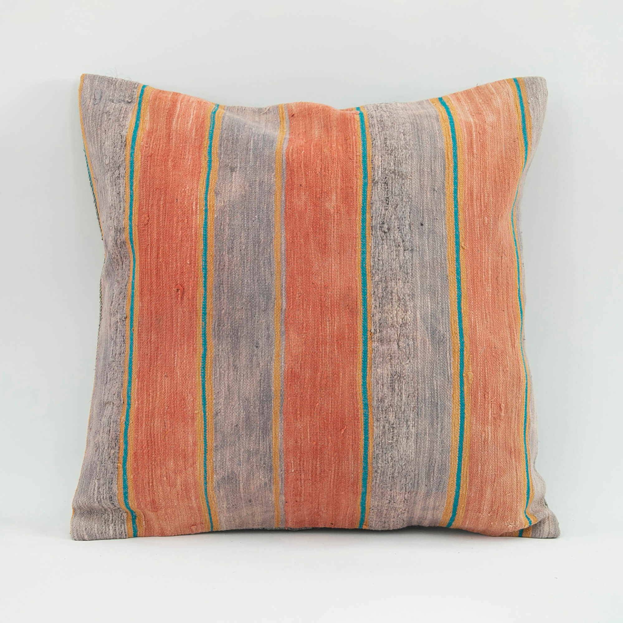 Wool Decorative Pillow Case - Purple Ethnic Handmade Cushion Cover 18x18 Inches