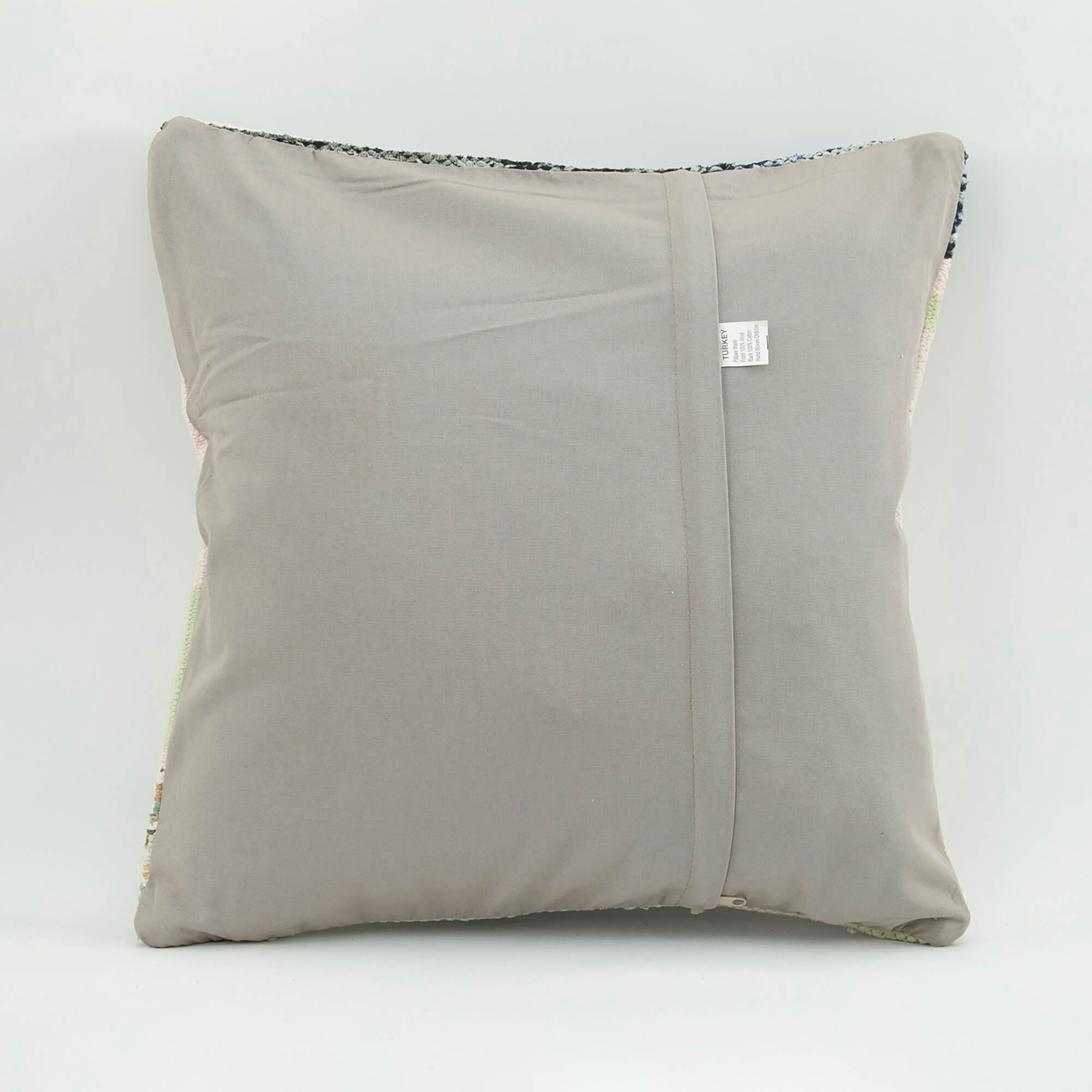 Wool Decorative Pillow - Pink Ethnic Pillow Case With Zipper Cover 18x18