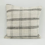 Wool Decorative Pillow - Ethnic Pillow Case 18x18 Zipper Cover Unique White