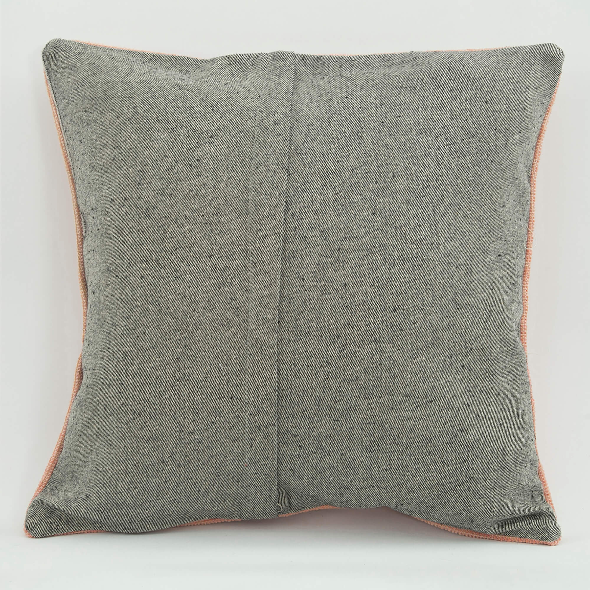 Ethnic Wool Pillowcase – Pink Decorative Pillow Cover | Handmade Boho Cushion