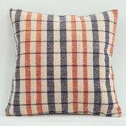 Navy Wool Pillowcase – Handmade Geometric Decorative Pillow Case 18x18 Inches